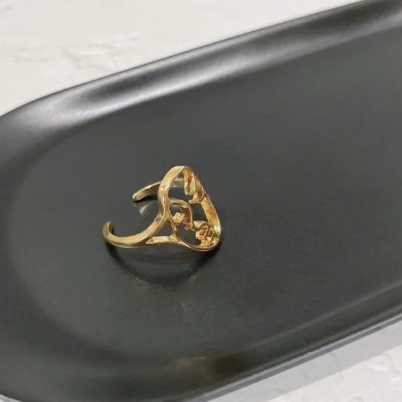 n e w | gold line art ring | fem ring ✨ - Picture 6 of 8